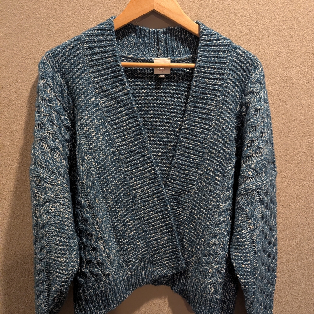 Cabi Blue Cable Knit Women's Sweater